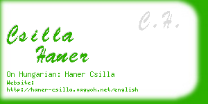 csilla haner business card